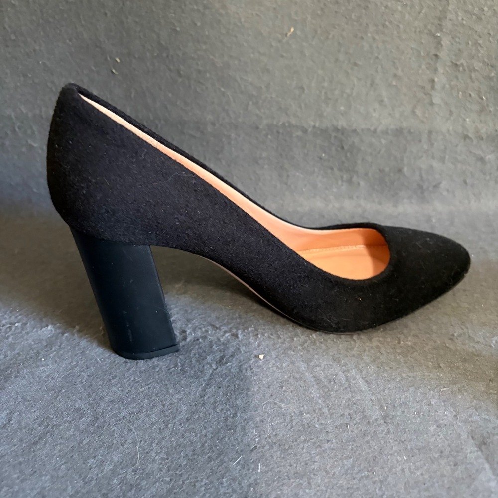 Brooks Brothers Block Heel Pumps Women Size 8.5 Black Preppy Business Core 4"